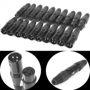 20pcs XLR 3 Pin Male Plug Audio Microphone MIC Audio Connector