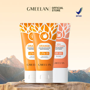 GMEELAN 3 Pcs Paket mencerahkan wajah [GMEELAN EXFOLIATING 2 + 1 LAZY CREAM]