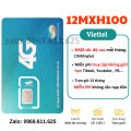 Sim 4G Viettel 12MXH100 1Tỷ GB/Tháng KHÔNG GIỚI HẠN DATA TỐC ĐỘ CAO 12 THÁNG VÀO MẠNG TẸT GA - BẢO HÀNH 1 ĐỔI 1 FREESHIP - CHƯA KÍCH HOẠT.. 