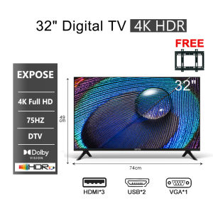 Expose Smart TV 32" Inch LED Digital Android 12 UHD Flat Screen TV Bluetooth Google TV Digital Television