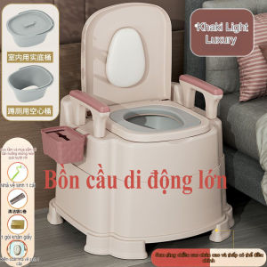 Ghế Ngồi toilet 2 chức năng Khử Mùi Tiện Dụng Cho Phụ Nữ Mang Thai Bồn cầu di động cho người già bà bầu người bệnh tiện lợi chất liệu nhựa abs cao cấp có tay vịn đệm tựa lưng