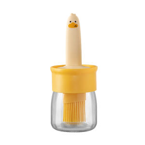 Angola Botol Minyak/Kecap/Saus Dengan Kuas E08 Kitchen Oil Bottle with Silicon Brush/Tempat Penyimpanan Bumbu Dapur 2in1