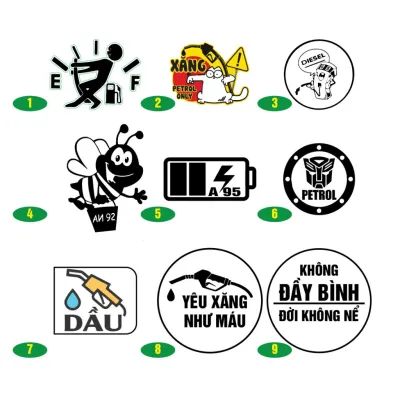 Tem Dán Nắp Bình Xăng Ô TÔ xe bán tải Tem dán nắp bình dầu Ô TÔ xe bán tải