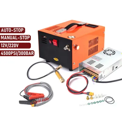 Bơm Nén Khí Áp Suất Cao 4500Psi 300Bar 12V Dùng Cho Xe Hơi Dễ Sử Dụng An Toàn