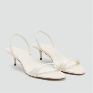 [Free Shipping] 2026 Summer New Simple Open-Toe Strappy High Heels For Women Soft Leather Versatile Round-Toe Back-Strap Stiletto Sandals