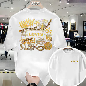 ✅ Mens T shirts plus size branded denim pattern print T-shirts women Grey T shirts men and women urban style .C