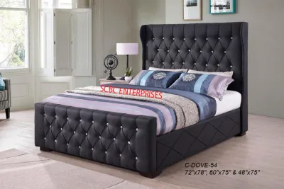 SCBC Padded Bedframe Dove 54x75 (full double)