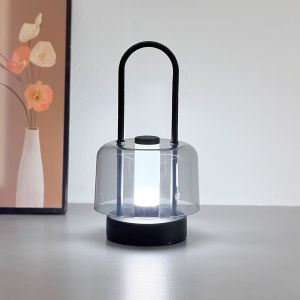 Vintage Rechargeable Handheld Candle Lantern Lamp Touch 3‑Color Warm Night Light Home Camping Decor Gift Black White Optional