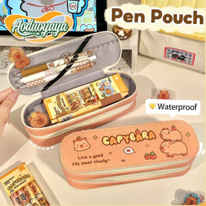Aoduoyaya Stationery Pencil Case Waterproof Pencil Bag Large Capacity Cartoon Capyabra Pen Pouch