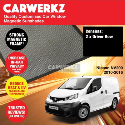 Customised Window Magnetic Sunshades for Nissan NV200 Evalia 2010-2016 1st Generation Japan Commercial Van