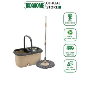 Bộ Lau Nhà Tự Vắt Kèm Thùng tách nước bẩn VIệt Nhật 9559 Cây Lau Nhà 360 Độ Thay Được Đầu Lau