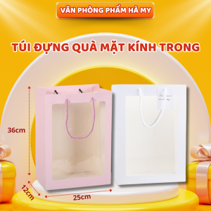 Túi Giấy Mặt Kính Trong Đựng Bó Hoa Và Quà Tặng