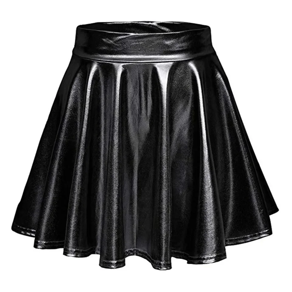 Silver pleated 2024 skirt 80s