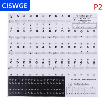 [COD] CISWGE Miếng dán tên âm thanh Bàn phím Piano điện tử 54 61 88 phím Miếng dán phím