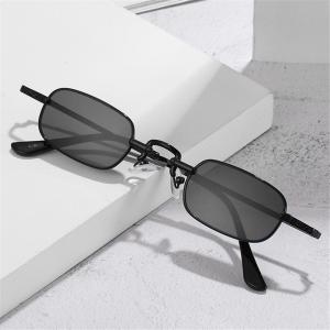 Retro Metal Frame Travel Punk Sun Glasses UV400 Protection Shades Small Rectangle Sunglasses