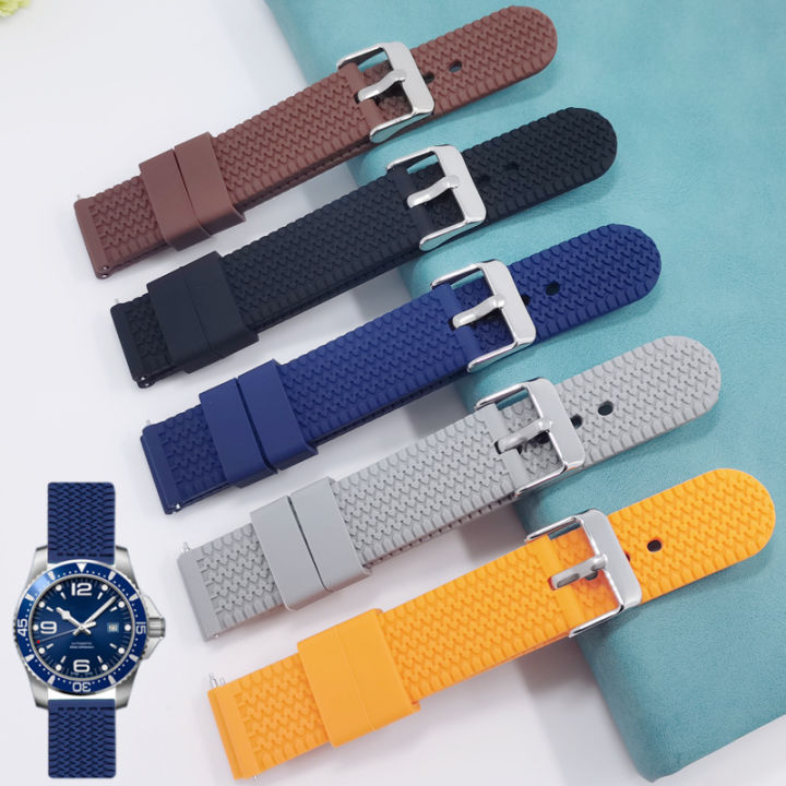 20mm 22mm Silicone Sport Watch Band Strap Diving Waterproof Rubber Men