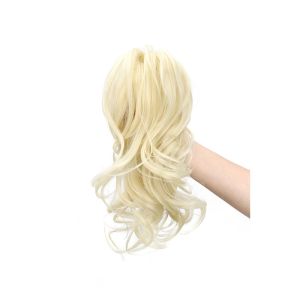 DXNZVA 12Inch Short Wavy Curly Ponytail Synthetic Black Brown Blonde Pony Tail Hairpiece Hair Accessories Natural Claw Clip Ponytail Extensions Ladies