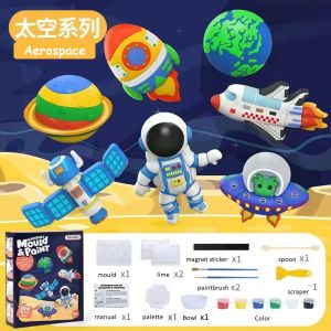 DIY Creative Plaster Toy Coloring doll Painting Early Mould & Paint Plaster Figure Colour Gypsum Toy Creative Art Craft Educational Toy 儿童DIY创意彩绘石膏益智玩具TT24