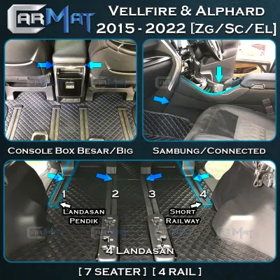 TOYOTA ALPHARD AH30 AGH30 ( 2015 - 2023 ) 3D PU Leather Car Carpet 3D Car Mat