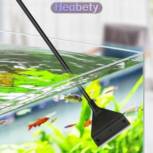 Heabety Dụng cụ làm sạch bể cá dụng cụ loại bỏ tảo bằng cát phẳng dụng cụ loại bỏ tảo thủy tinh kép dụng cụ làm sạch hộ gia đình Phụ kiện hồ cá