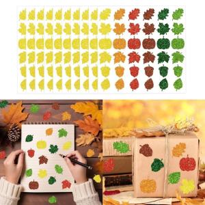 10 Sheets Reward Sticker Autumn Sticker Labels Maple Leaf Sticker Decorative Sticker Thanksgiving Day Sticker