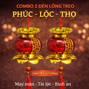 Combo 2 Đèn Lồng Trang Trí Tết Hình Bảo Tháp Chữ Phúc Cho Ngôi Nhà Thêm Đầm Ấm .