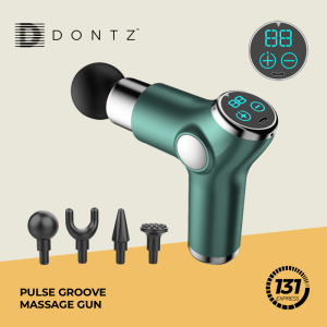 Dontz Pulse Groove Portable Massage Gun  32 Levels Touch Screen 3200rpm 1800mAh USB-C Low Noise
