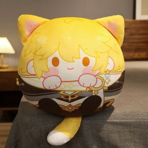 Genshin Impact Tartaglia Pendant Haitham/Kazuha/HuTao/ZhongLi plush toys with ears tail pillow cute soft Dolls