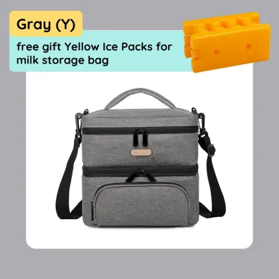 [Free 2x Ice Packs] V-Coool Insulated Cooler Bag For Breastmilk Handsfree Wearable Pump 2 Layers Breast Milk Storage by 8miles