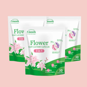 Einmilk 300g Baby Laundry Detergen Pods 3 in 1 Powerful Cleaning Flower Scent Detergent Capsules