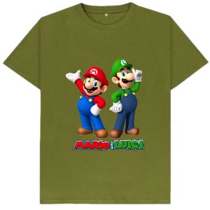 PVJ Kaos Anak Gambar Mario dan Luigi Terbaru Untuk Laki laki dan Perempuan Usia 1-10 Tahun Distro