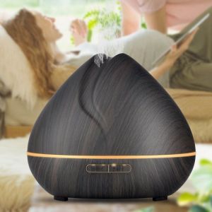 Máy khuếch tán tinh dầu siêu âm cao cấp hình búp sen 500ml [TẶNG TINH DẦU] Phun sương mạnh mẽ không gây ồn có chế độ hẹn giờ tự ngắt khi hết nước đèn led 7 màu kèm điều khiển từ xa - bảo hành 6 tháng