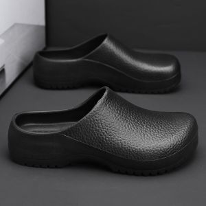 Free Shipping Outdoor Kitchen Non-Slip Shoes Nurse Slip-On Shoes Soft-Soled Oil-Resistant Non-Slip Durable Closed-Toe Half-Slipper Style Work Shoes Spring Collection