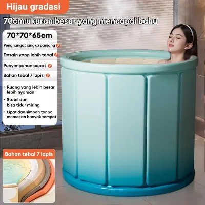 BMZAR Bak Mandi Dewasa Kolam SPA Folding Bathtub Portable Bak Mandi Lipat untuk Anak dan Dewasa