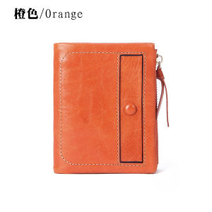 Smart King New Genuine Cow Leather Short Wallets For Women Retro Money Clip Multi-Card Position Card Holder Coin Purse