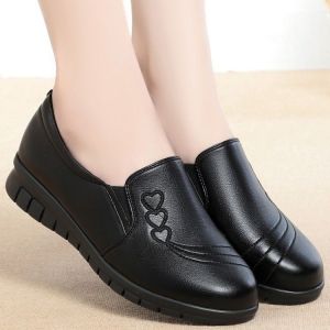 Free Shipping Mid-Heel Slip-On Shoes 2026 Spring/Autumn New Collection WomenS Flat Shoes With Non-Slip And Soft Soles Grandma Shoes Elderly Shoes