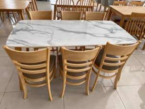 Bàn ăn giả đá 4-6 ghế cabin gỗ bất ngờ siêu bền -  sản phẩm BH 12 tháng - kiến tạo phía trong NGỌC MAI