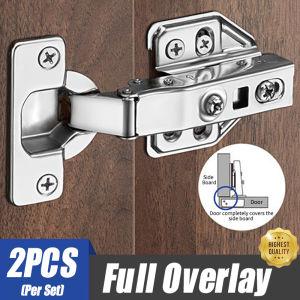 2pcs 304 Stainless Concealed Hinges Hydraulic Heavy Duty Regular Concealed Hinges For Cabinet Door DIY