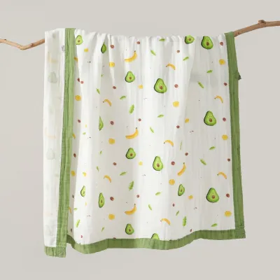 ( được chon mẫu )Chăn xô 4 lớp bo viền cho bé chất vải xô cotton mềm mịn thoáng