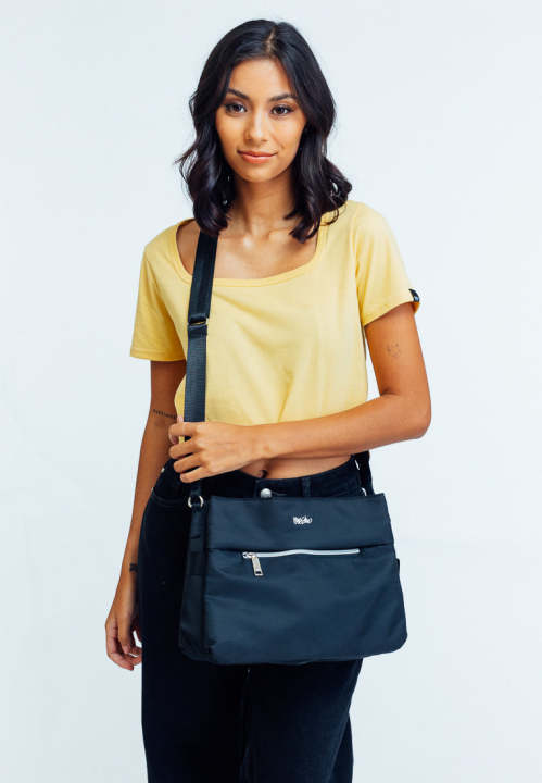 Mossimo Jenna Black Shoulder Bag Lazada PH