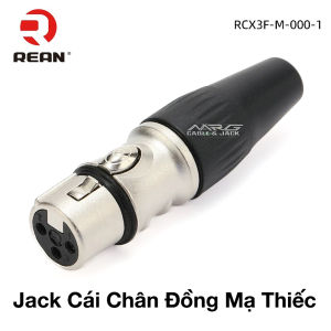 Rắc Canon Loại Tốt Chân Đồng Hàng Chính Hãng REAN giá bán 1 chiếc. jack hàn dây âm thanh