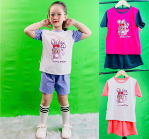 Comno 3 Bộ bé gái tay phối theo quần hinh baby three funy cho bé gái 6-29kg.BGPHOI02