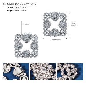 [Free Shipping] New Bridal Wedding Shoe Accessory Buckle High-Heel Shoe Decoration Clip DIY Lazy Daily Rhinestone Shoe Buckle