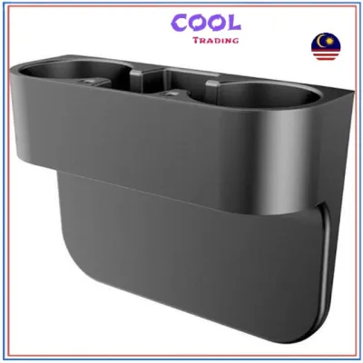 Portable Car Seat Seam Gap Wedge Cup Holder Drink Bottle Stand Storage Organizer PU Leather Water Side Keeper