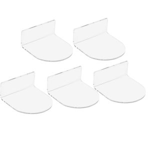 xpkQ 5 pcs Transparent Acrylic Figure Stand Self-Adhesive Wall Mounted Clear Display Holder Multi-Functional 8N6Y2