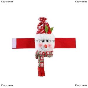 [COD] Cozyroom สายรัดผ้าม่านลายคริสต์มาส ที่ยึดหัวเข็มขัดผ้าม่านลายการ์ตูนมนุษย์หิมะซานตาคริสต์มาส คุณมนุษย์หิมะและผู้ถือซานต้า