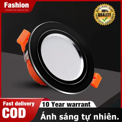 Đèn Led Âm Trần 7W Đế tản nhiệt phi 90 bảo hành 1 năm