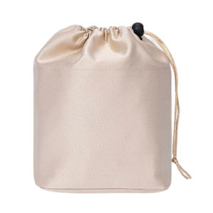 EverToner For T MONOGRAM Bucket Bag Nylon Organizer Insert Bag Soft SATIN Fabric Drawstring Makeup Bag Liner Storage Handbag Tote Inner Shaper