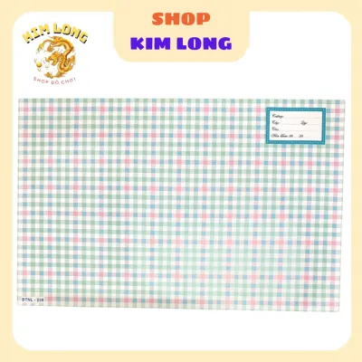 SET 10 tờ bao tập vở hình CARO tiện lợi 2 trong 1 (sẵn giấy kiếng) in hình sọc caro cho bé đi học