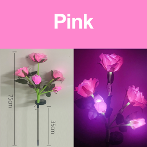 5 Heads Solar Light Fence Lights Led Solar Powered Flower Lawn Solar Power Landscape Yard Outdoor Flood Garden Yellow For Garden Patio Pathway White Lamps Walkway Waterproof Rose